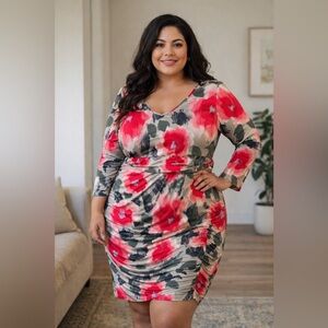 ASOS Pink Watercolor Dress - 16